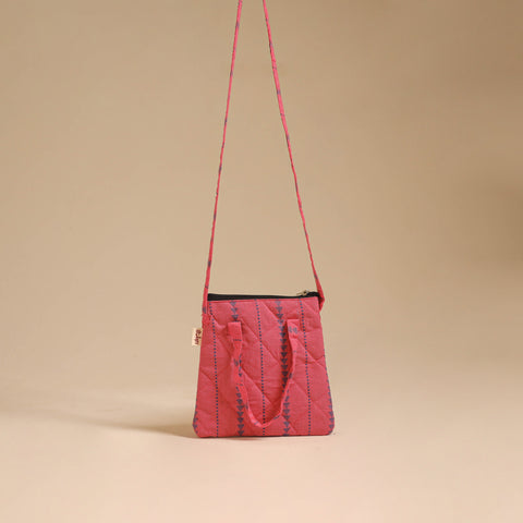 Handcrafted Quilted Sling Bag 09