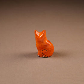 Kashmiri Handpainted Paper Mache Cat Sculpture for Home Decor (4 Inch) 38