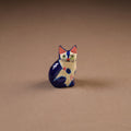 Kashmiri Handpainted Paper Mache Cat Sculpture for Home Decor (4 Inch) 34