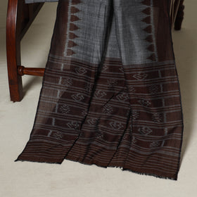 Brown - 3pc handloom cotton unstitched sambalpuri dress