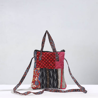Multicolor - Handmade Quilted Cotton Patchwork Sling Bag 35