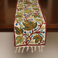 Kashmiri Crewel Hand Embroidery Table Runner 07