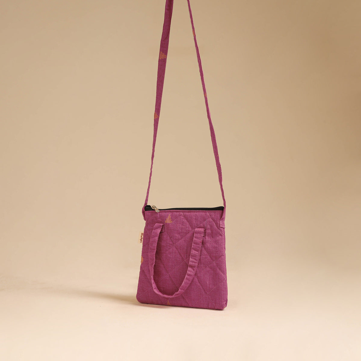 Handcrafted Quilted Sling Bag 10