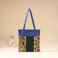 Srikalahasti Handpainted Kalamkari Ikat Patch Shoulder Bag by Dwarka Plus 52