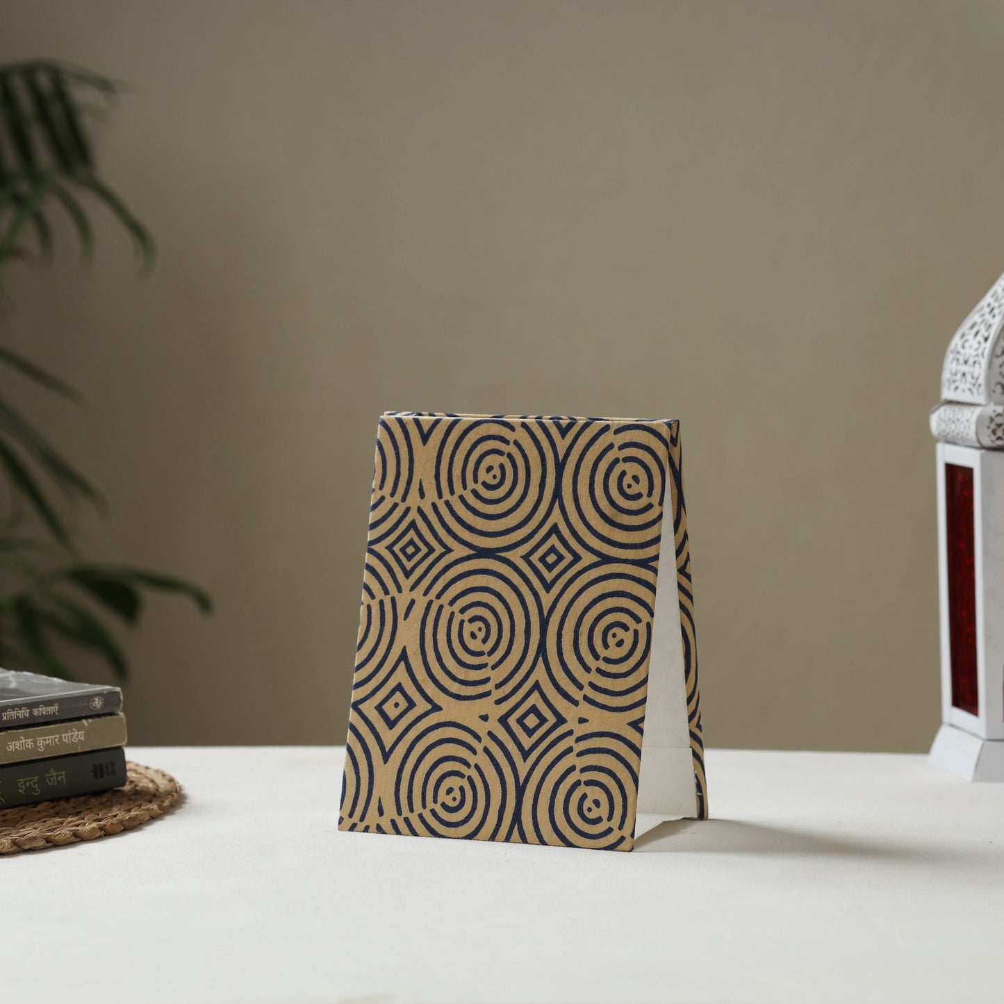 Beige - fabric embellished handmade photo frame (8 x 6 in)