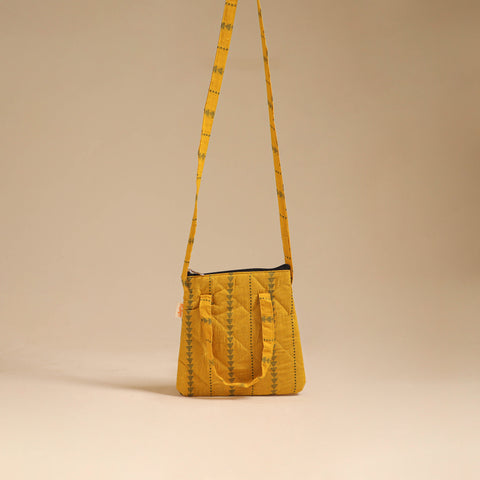 Handcrafted Quilted Sling Bag 13