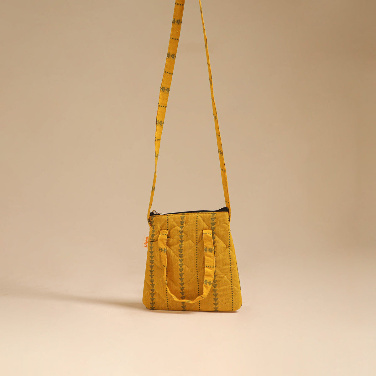 Handcrafted Quilted Sling Bag 13