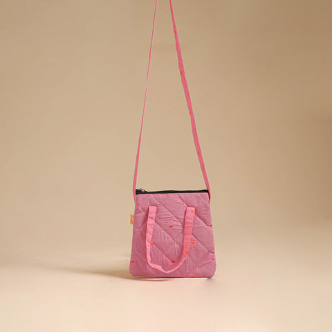 Handcrafted Quilted Sling Bag 14