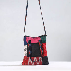 Multicolor Handmade Quilted Cotton Patchwork Sling Bag