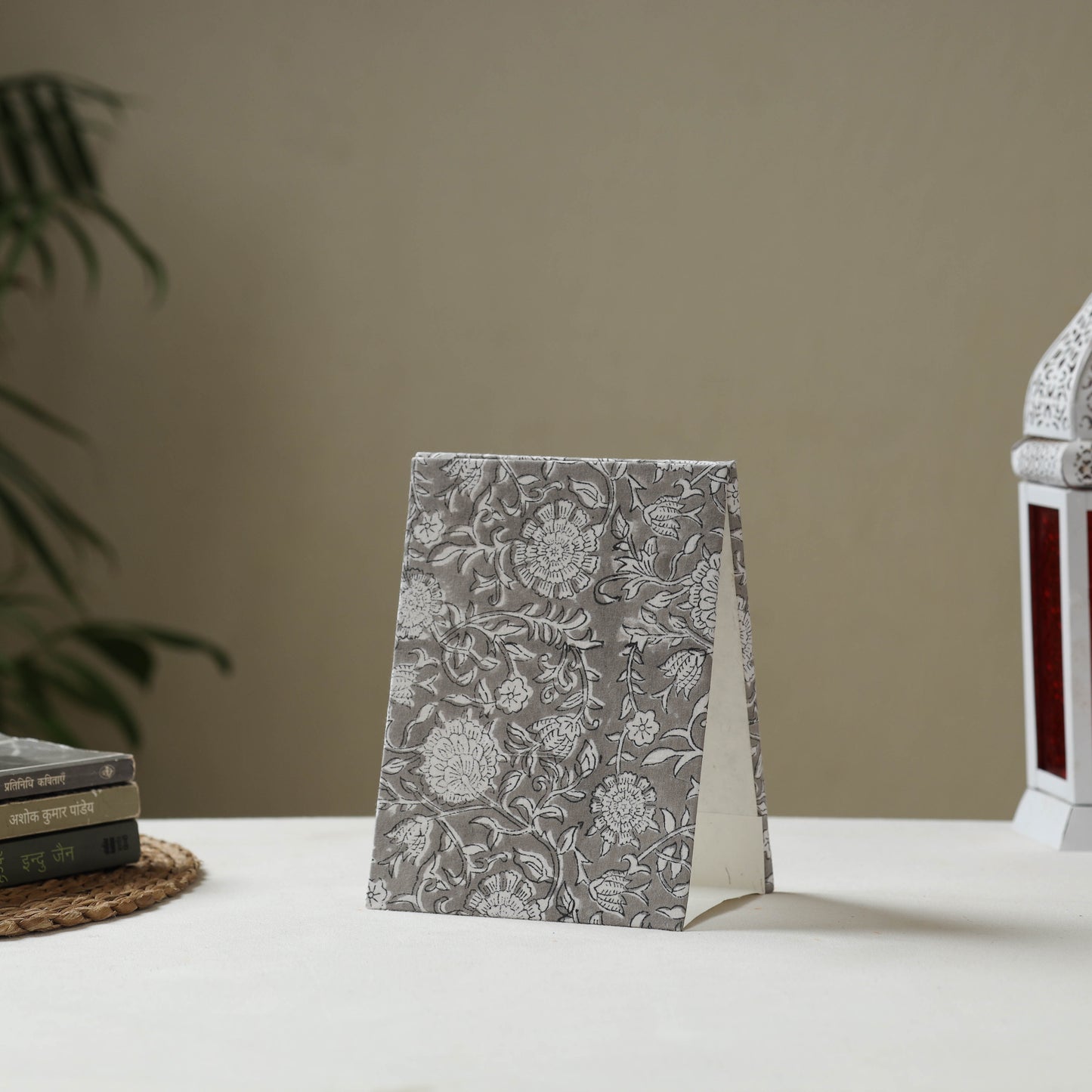 Grey - fabric embellished handmade photo frame (8 x 6 in)