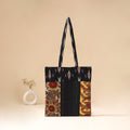 Srikalahasti Handpainted Kalamkari Ikat Patch Shoulder Bag by Dwarka Plus 55