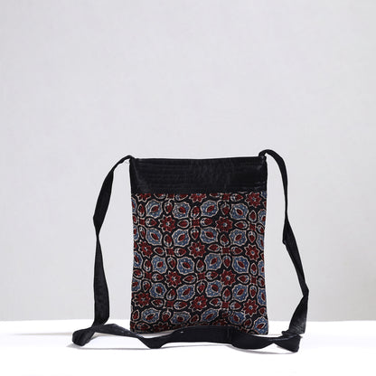 Multicolor - Ajrakh Block Printed Mashru Silk Sling Bag 40