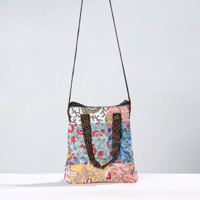 Multicolor - Handmade Quilted Cotton Patchwork Sling Bag 41