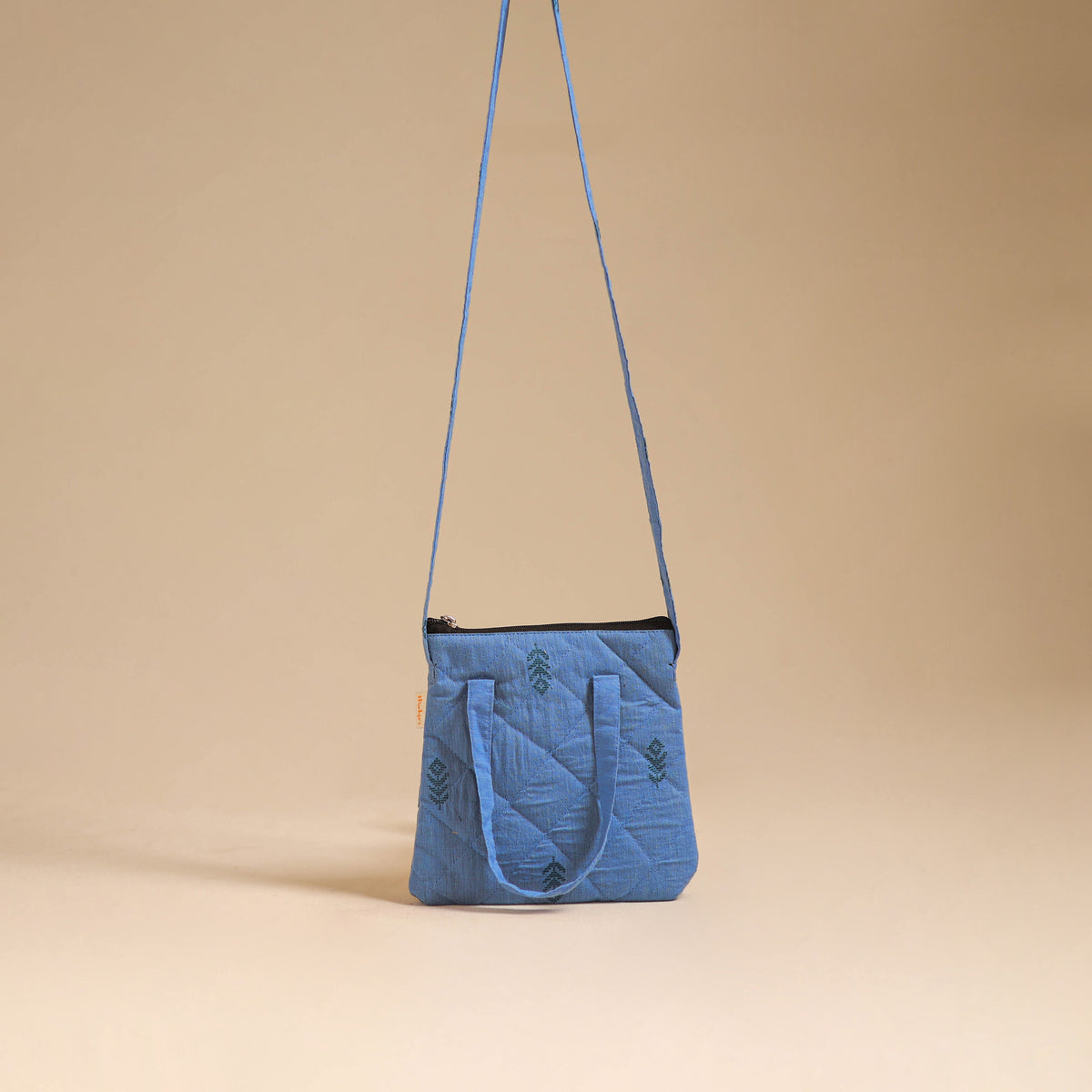 Handcrafted Quilted Sling Bag 17
