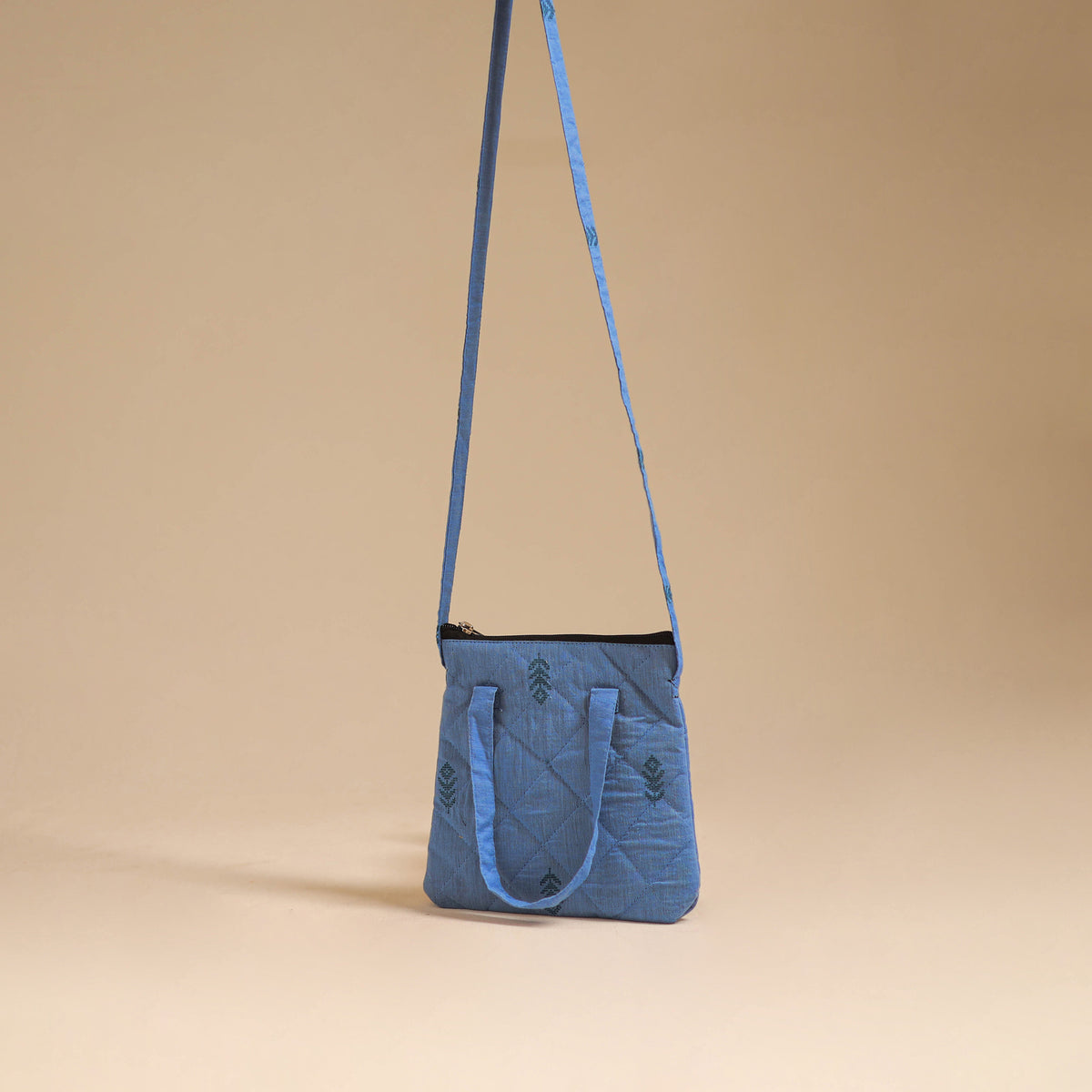 Handcrafted Quilted Sling Bag 17
