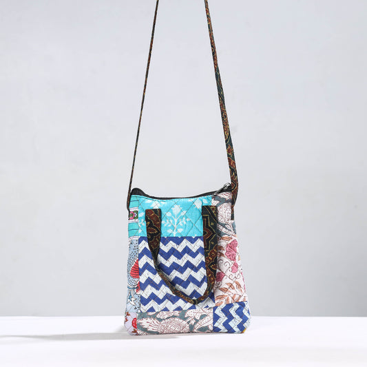 Handmade Quilted Cotton Patchwork Sling Bag 43