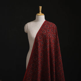 Kutch Hand Block Ajrakh Print Natural Dyed Cotton Fabric 01