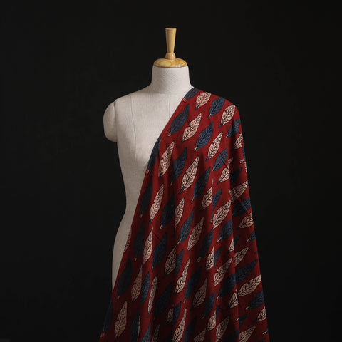 Kutch Hand Block Ajrakh Print Natural Dyed Cotton Fabric 04