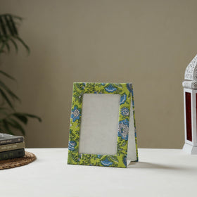 Green - fabric embellished handmade photo frame (8 x 6 in)