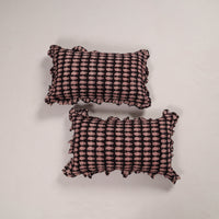 Set of 2 Handcrafted Cotton Frill Pillow Covers 02