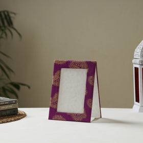 Purple - fabric embellished handmade photo frame (8 x 6 in)