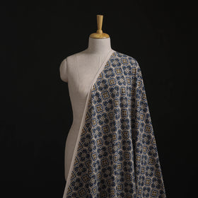 Kutch Hand Block Ajrakh Print Natural Dyed Cotton Fabric 12