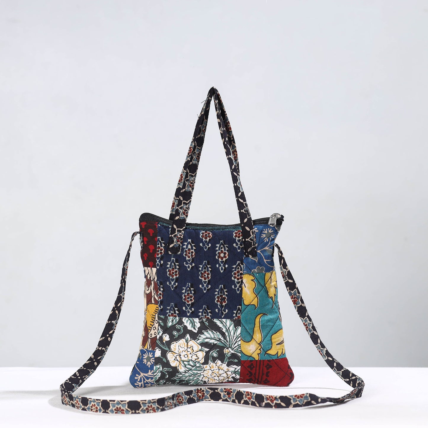 Multicolor - Handmade Quilted Cotton Patchwork Sling Bag 48