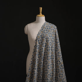 Kutch Hand Block Ajrakh Print Natural Dyed Cotton Fabric 16