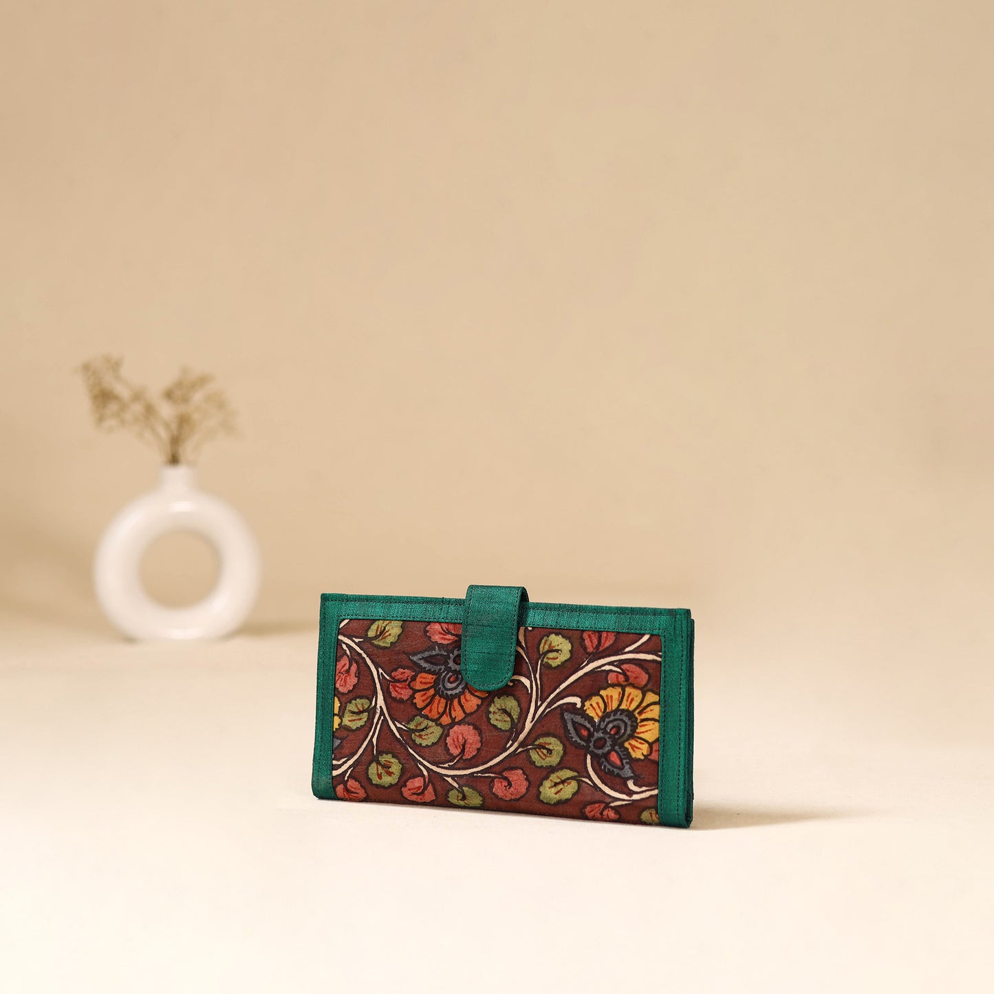 Srikalahasti Handpainted Kalamkari Clutch by Dwarka Plus 71