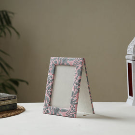 Pink - fabric embellished handmade photo frame (8 x 6 in)