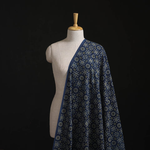Kutch Hand Block Ajrakh Print Natural Dyed Cotton Fabric 21