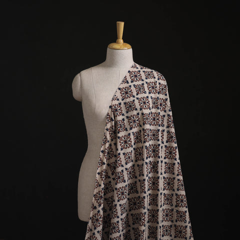 Kutch Hand Block Ajrakh Print Natural Dyed Cotton Fabric 22