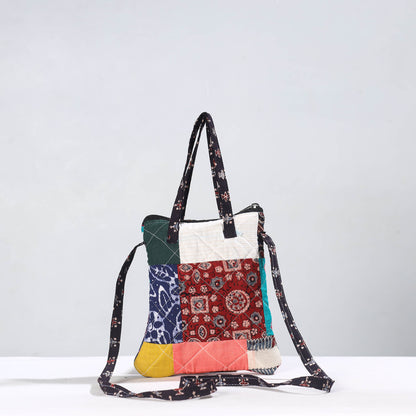Multicolor - Handmade Quilted Cotton Patchwork Sling Bag 51