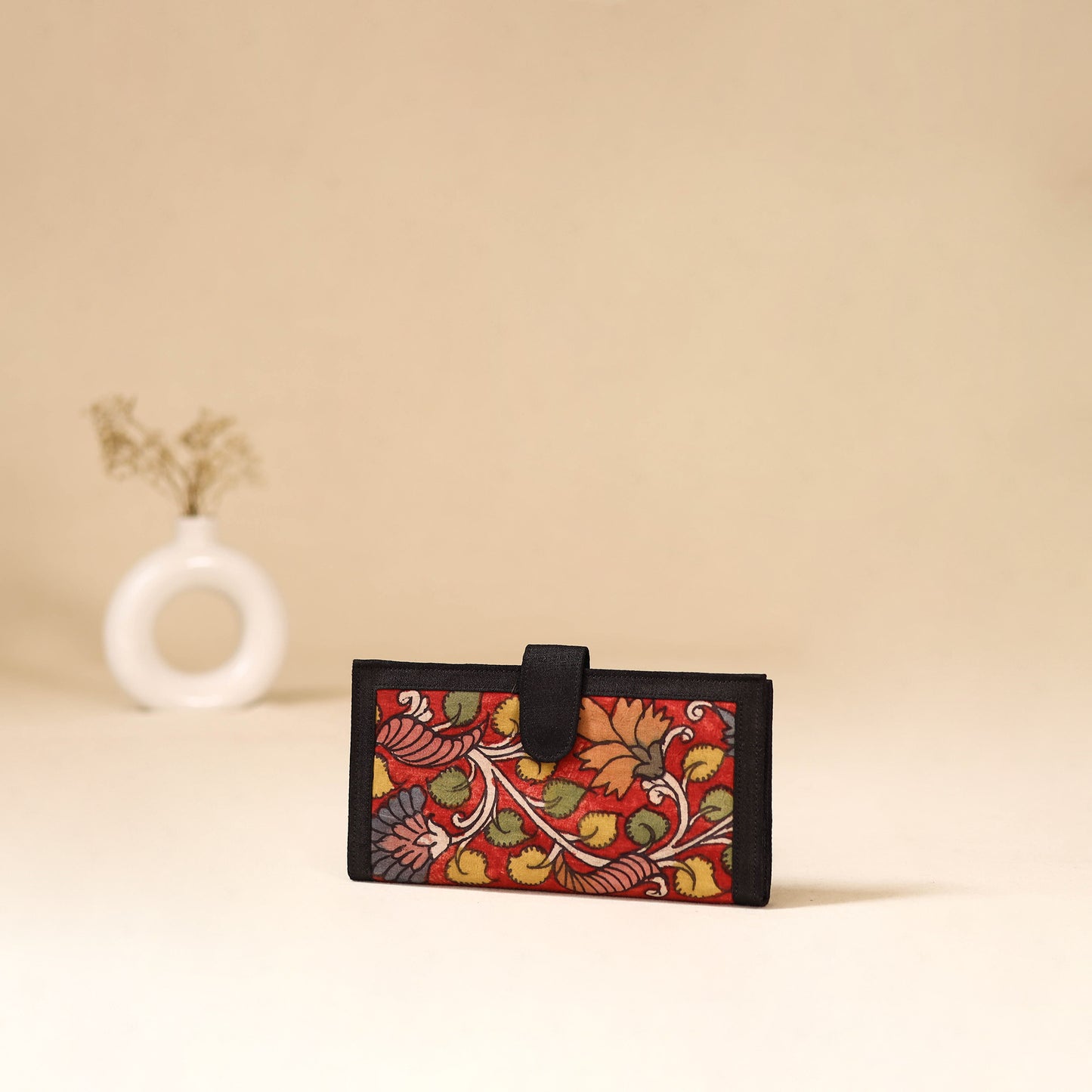 Srikalahasti Handpainted Kalamkari Clutch by Dwarka Plus 73