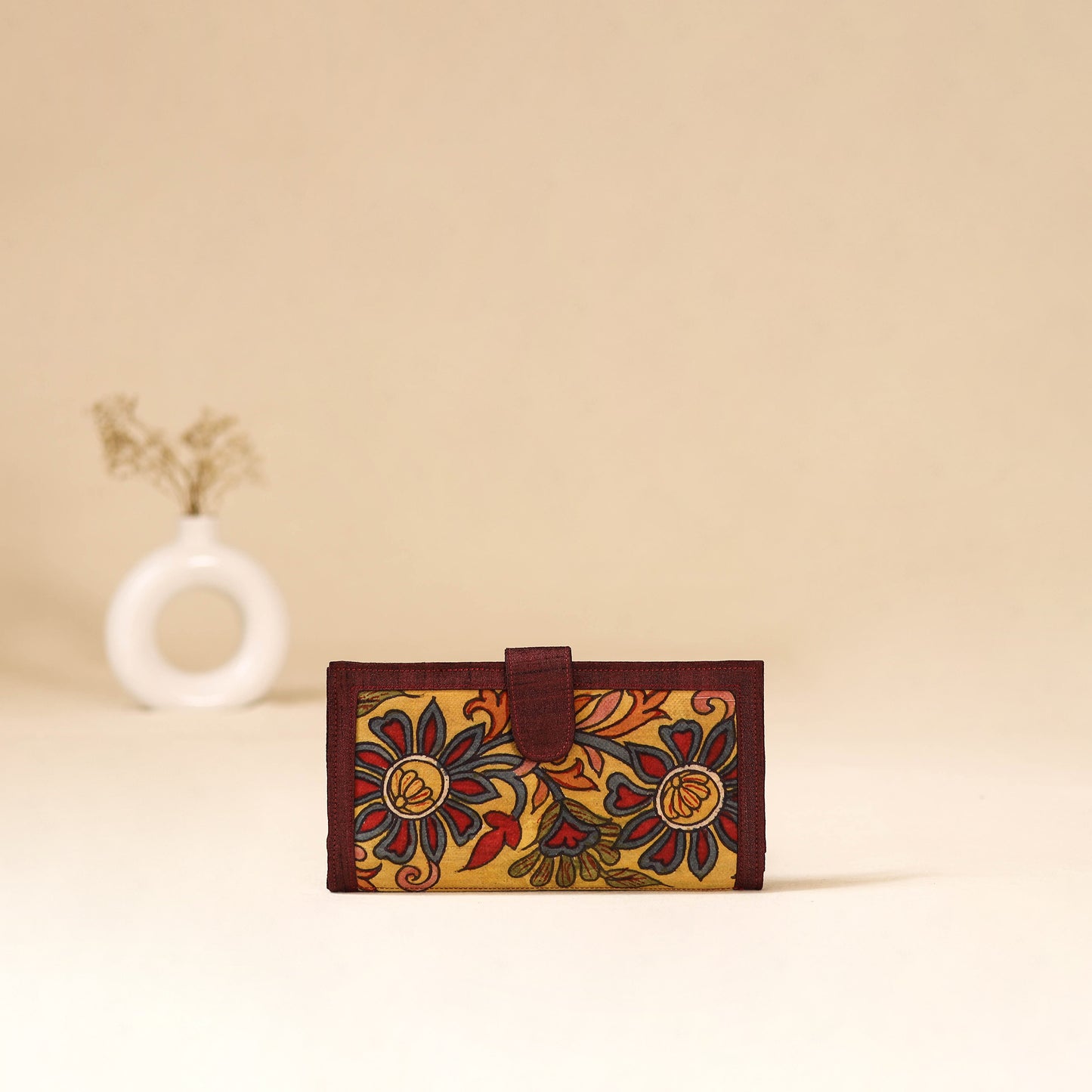 Srikalahasti Handpainted Kalamkari Clutch by Dwarka Plus 74