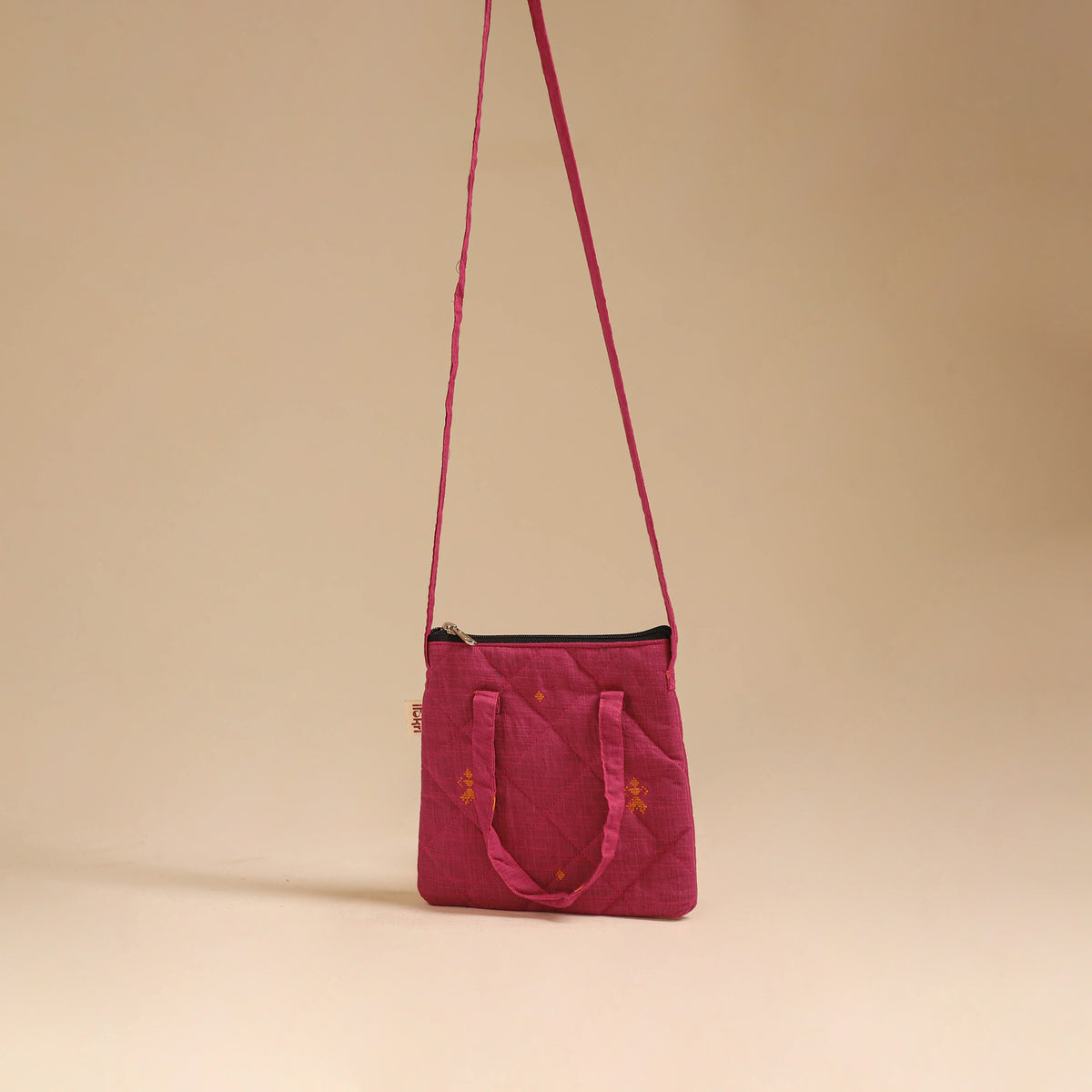 Handcrafted quilted sling bag 27