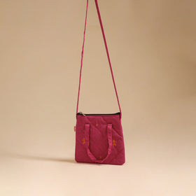 Handcrafted quilted sling bag 27