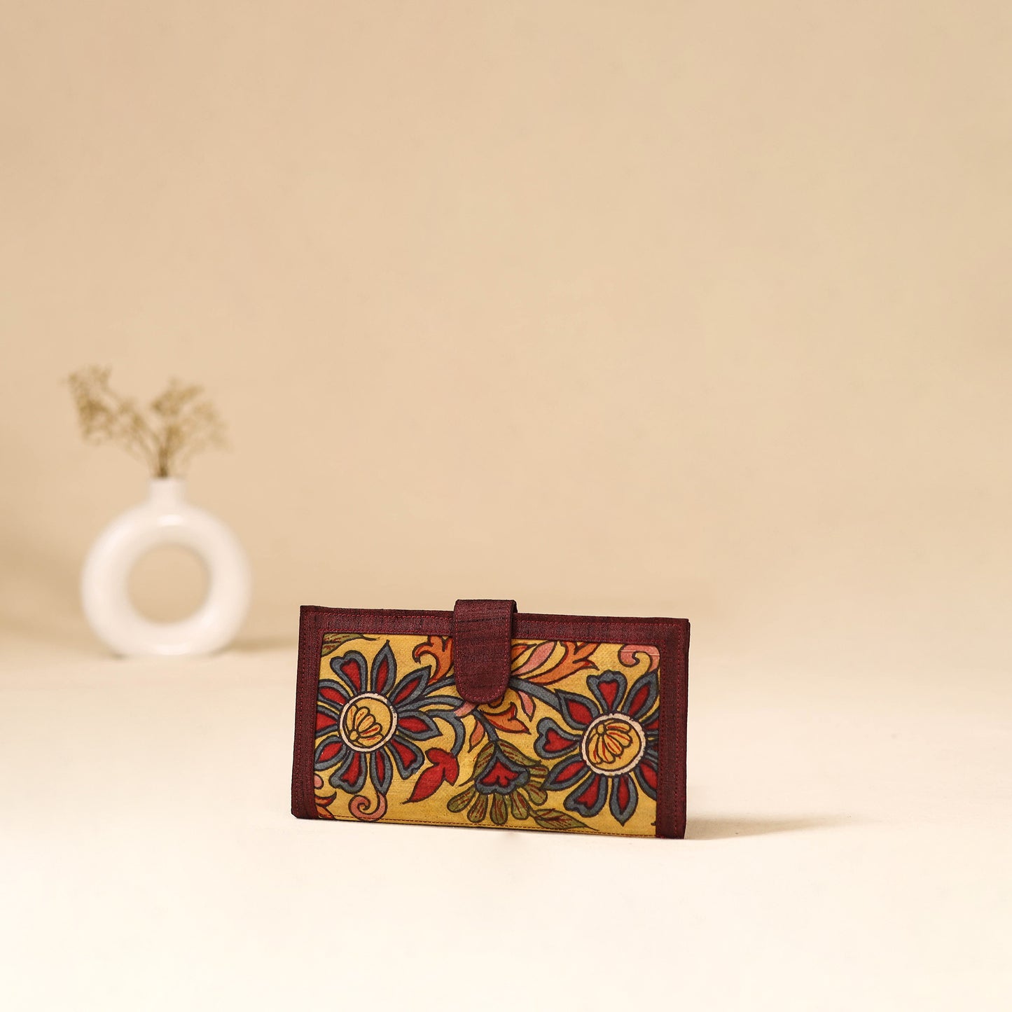 Srikalahasti Handpainted Kalamkari Clutch by Dwarka Plus 74