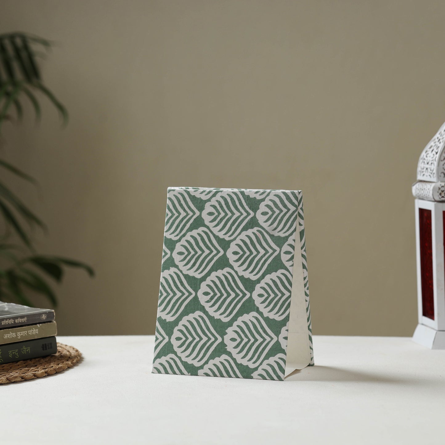 Green - fabric embellished handmade photo frame (8 x 6 in)