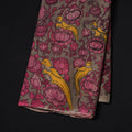 Pink - Handpainted Srikalahasti Silk Cotton Pen Kalamkari Fabric 01