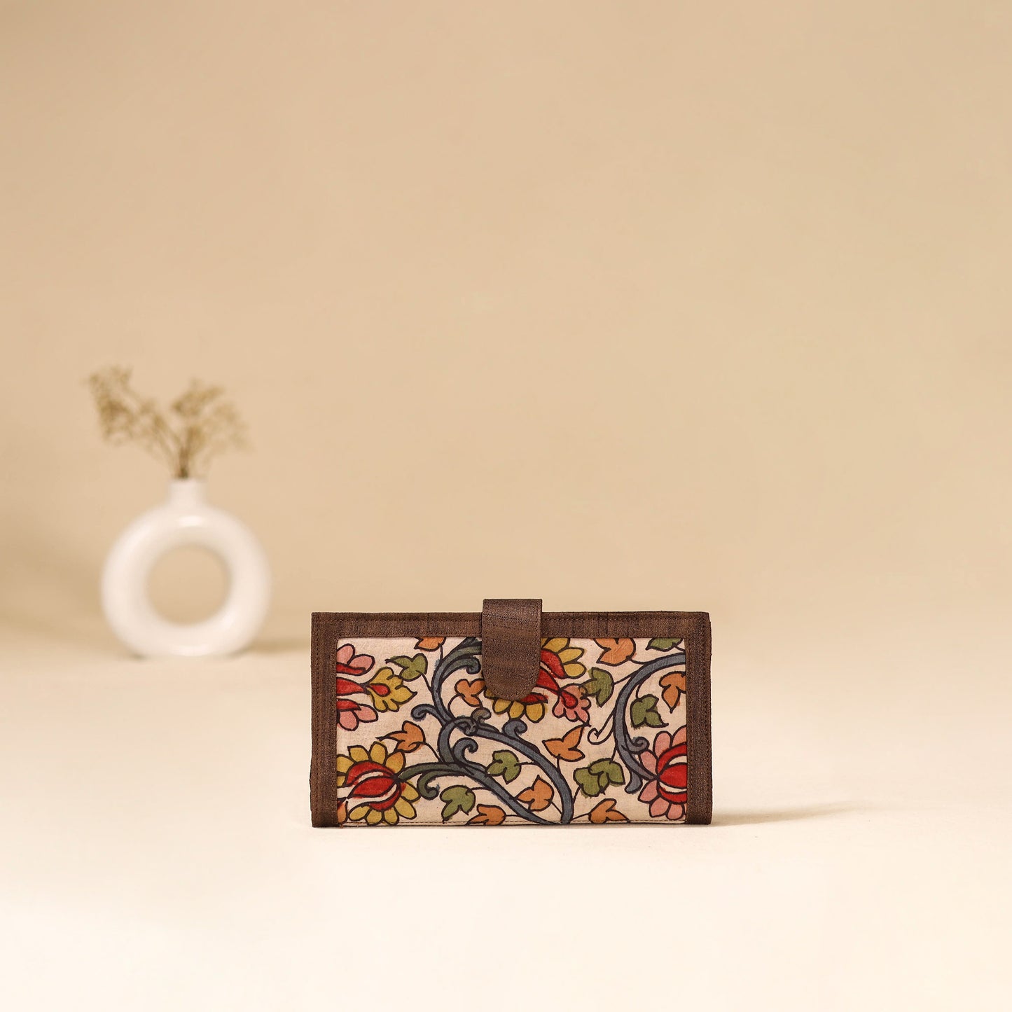 Srikalahasti Handpainted Kalamkari Clutch by Dwarka Plus 78