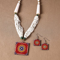 tikuli art handpainted necklace set