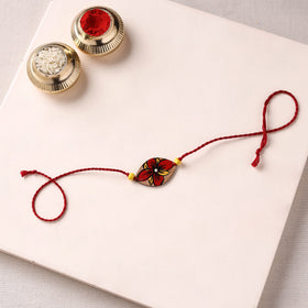 Pattachitra Handpainted Wooden Rakhi 04