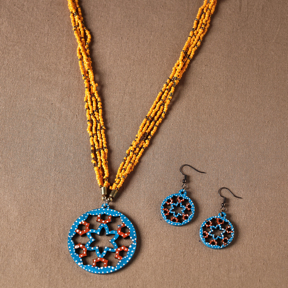 tikuli art handpainted necklace set