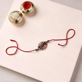 Pattachitra Handpainted Wooden Rakhi 09