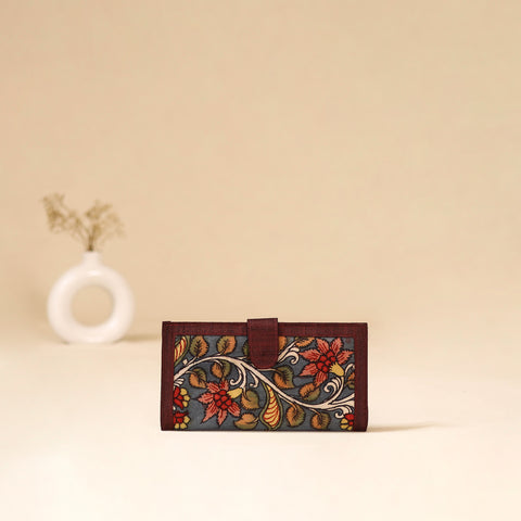 Srikalahasti Handpainted Kalamkari Clutch by Dwarka Plus 86