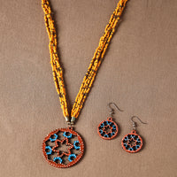 tikuli art handpainted necklace set