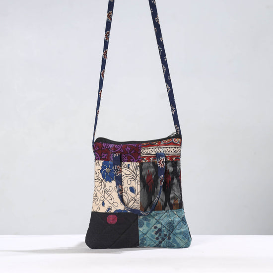 Handmade Quilted Cotton Patchwork Sling Bag 64