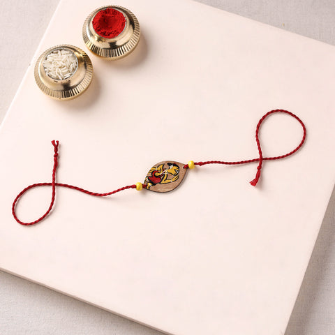 Pattachitra Handpainted Wooden Rakhi 11
