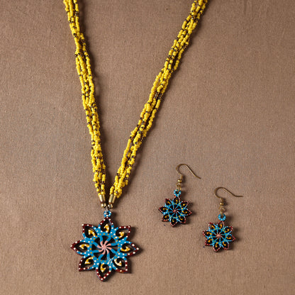tikuli art handpainted necklace set